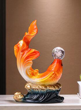 价格过剩，每年装饰品客厅入口酒柜电视柜办公室鲤鱼装饰乔迁礼物