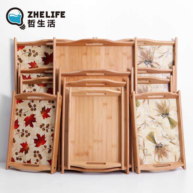 茶盘竹托盘长方形面包盘欧式实木质托盘茶杯托盘酒店端菜餐盘家用