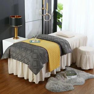 碧莱煊美容床罩四件套剪花轻奢简约A类加厚按摩床罩防滑专业床罩