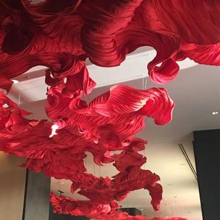 年会商场布艺纸艺装饰吊灯会所酒店大堂宴会厅艺术展览广东定制
