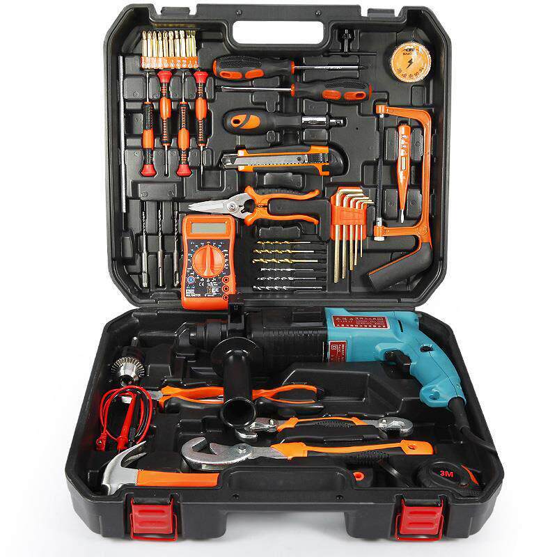 家用维修套装手动五金工具箱家庭水电工工具包组合组套电钻