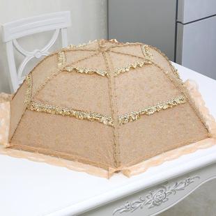 盖菜罩可折叠剩菜罩食物罩餐桌罩遮饭菜罩防尘透气家用菜伞饭桌罩