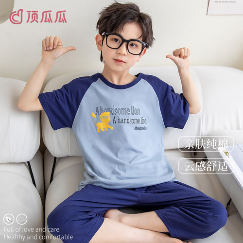 夏季男童纯棉家居服套装