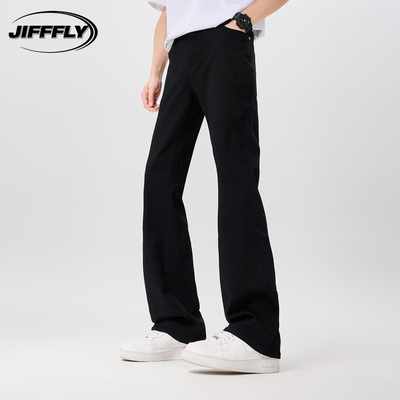 Jifffly微喇牛仔裤夏季透气