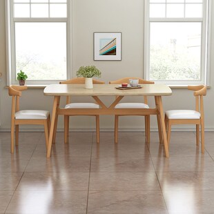 餐桌出租房长方形小户型小吃奶茶店桌椅装餐饮商用吃饭桌子