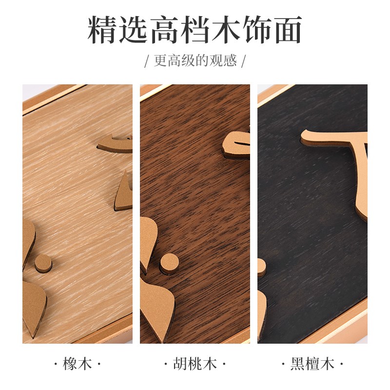 智能USB充电感应灯发光门牌号定制创意不锈钢亚克力磁吸悬挂式标