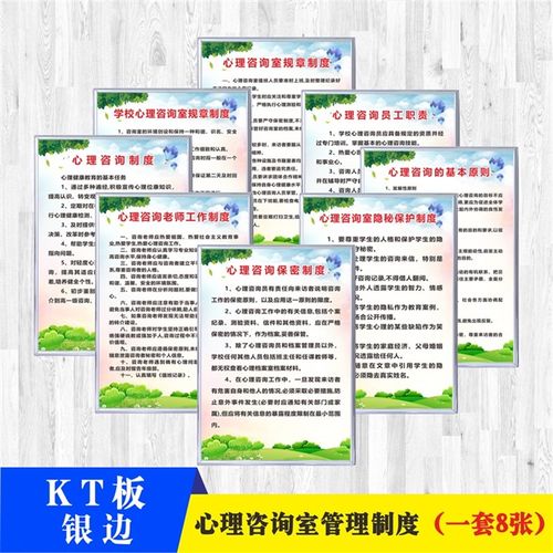 学校企业心理咨询室规章管理制度牌单位心理咨询宣传挂图海报