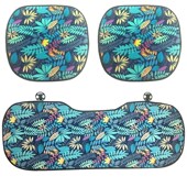 田园风汽车座垫单片四季 通用车垫亚麻女士车内坐垫无靠背布艺方垫