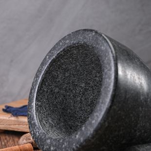 天然石臼捣蒜器石头蒜臼子捣碎器研磨罐擂钵捣药罐兑臼