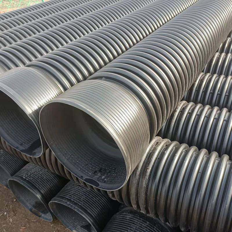 现货HDPE双壁波纹管DN500市政建设排污管道聚乙烯聚排水波纹管