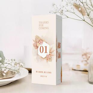 定制立式三折婚礼桌牌宴会婚礼三角桌卡创意个性高级感三面席位卡