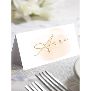定制婚礼名卡定客名单桌卡座位卡感谢卡桌牌宴会席位卡宴会名卡片