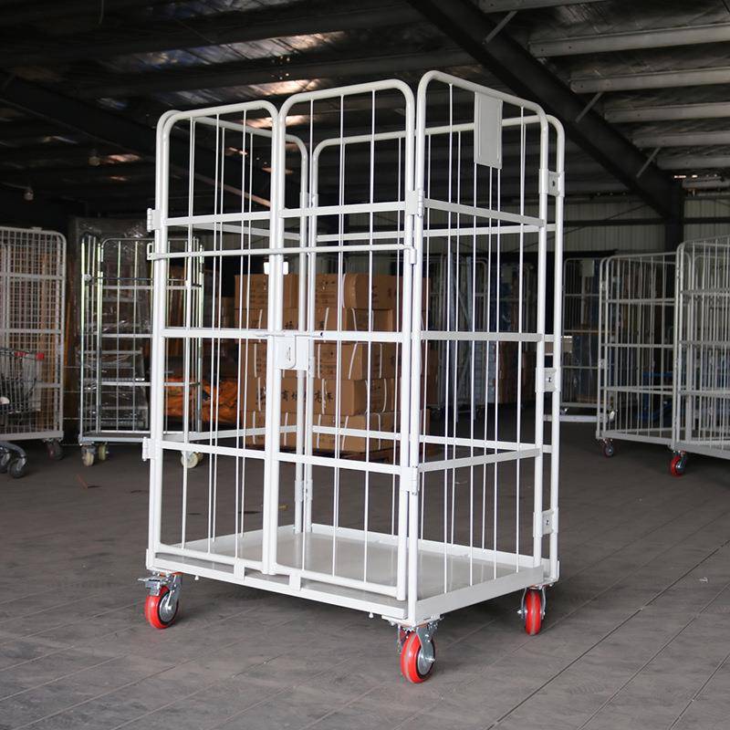 免车安装叠物流台电商物流快递分车物料拣周转折车布草车仓库笼车