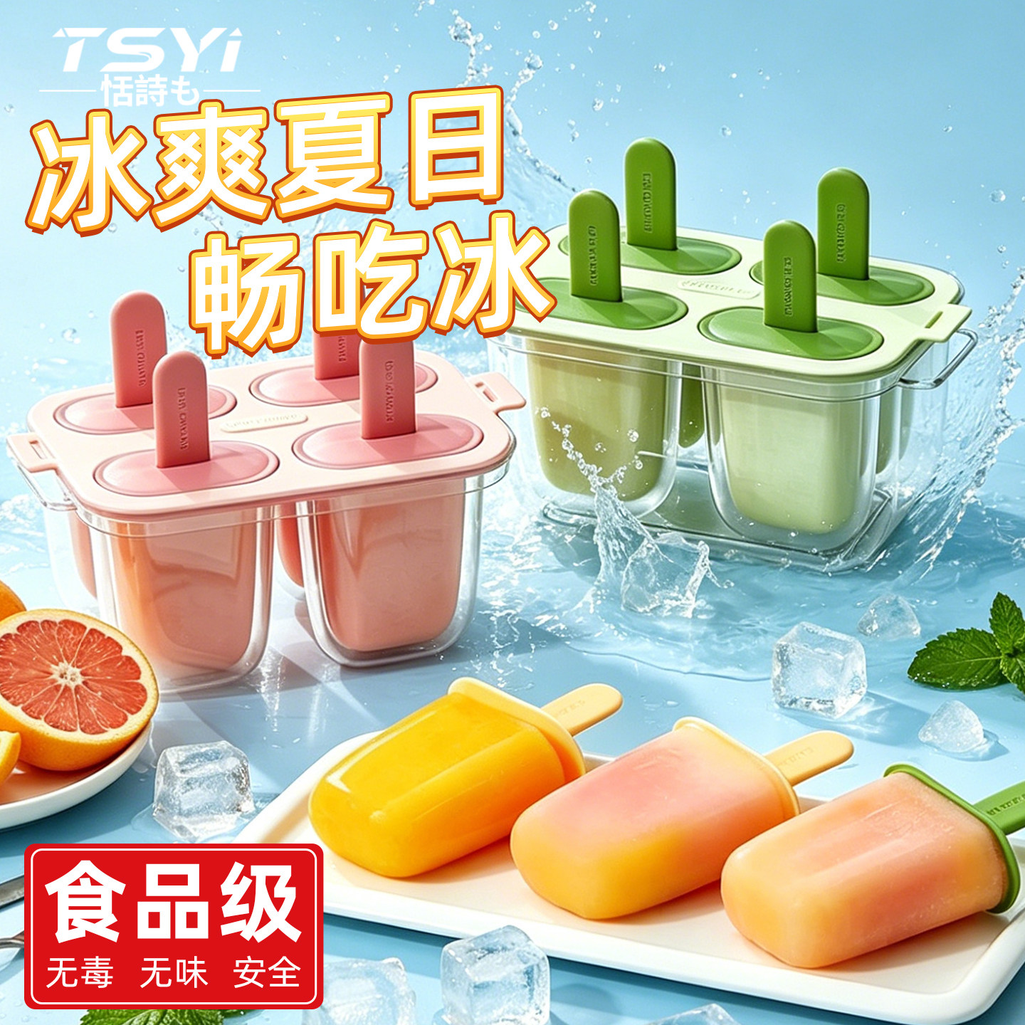 雪糕模具食品级家用双层冰淇淋棒棒糖模具儿童自制棒冰冻冰棍磨具