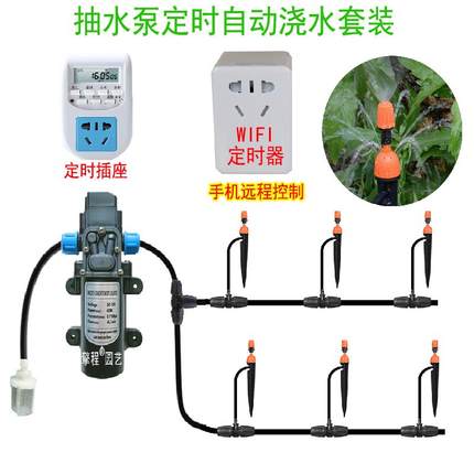 抽水泵自动浇花定时喷淋器手机控制WIFI网络抽水机浇水喷头滴系统
