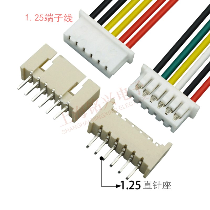 1.25mm间距 1.25端子线单双头 电子连接器线束2P3P4P5P6P7P8P-12P