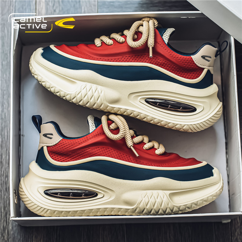 骆驼动感新款秋季高帮轻便老爹鞋