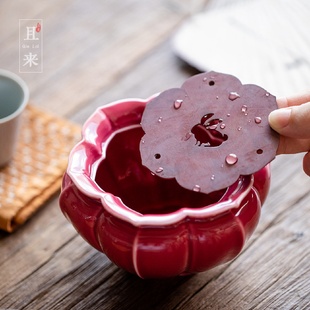 且来家用铜片壶垫创意铜制月兔壶承盖置茶承茶垫杯垫子茶道零配件