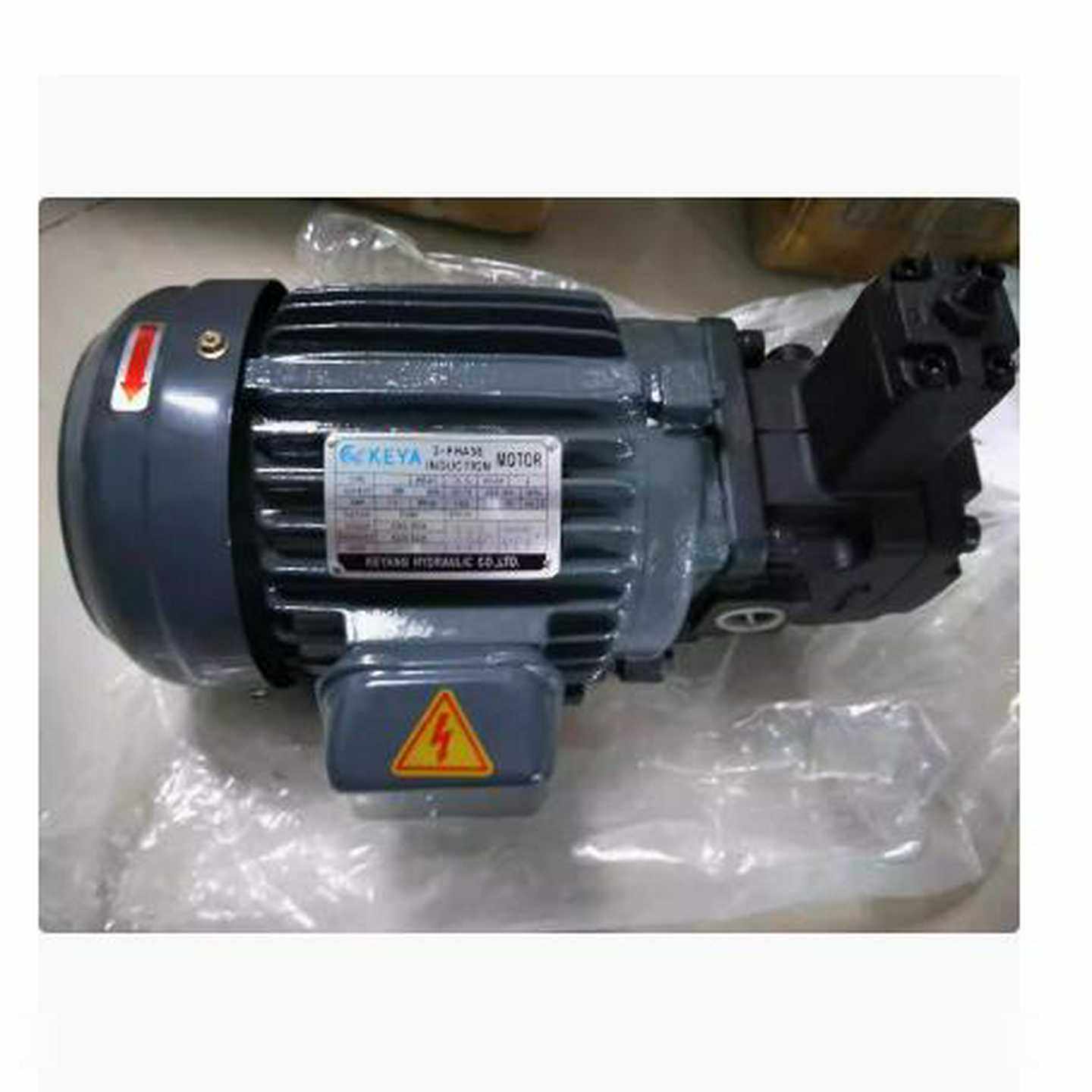 全新原装KEYA油泵专用电机马达0.75KW1卧式减速机齿轮箱I