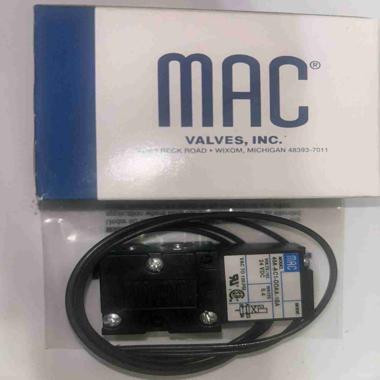 议b价-美国MAC电磁阀45A-AC1-DDAA-1BA二位四通直动式螺纹电
