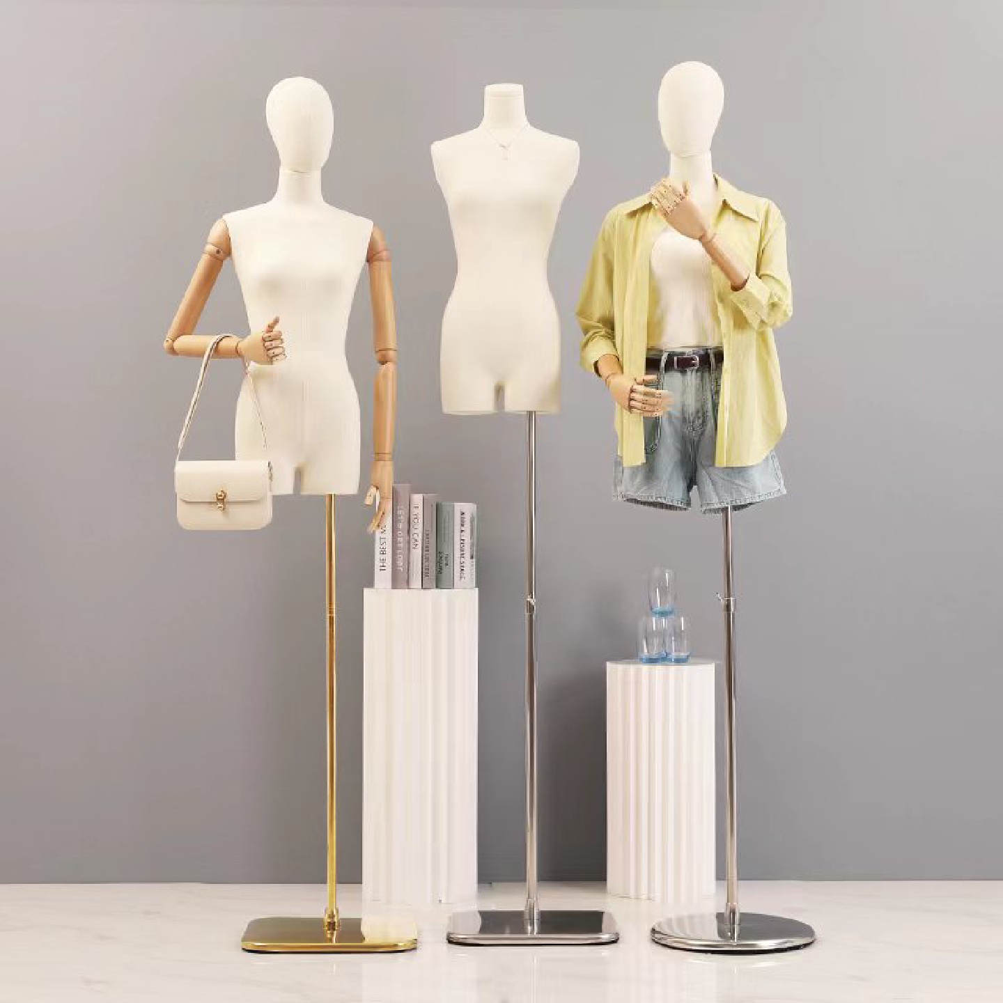 手模特道具橱窗假人体半身人台服装店人偶衣服展示架衣模架模特头