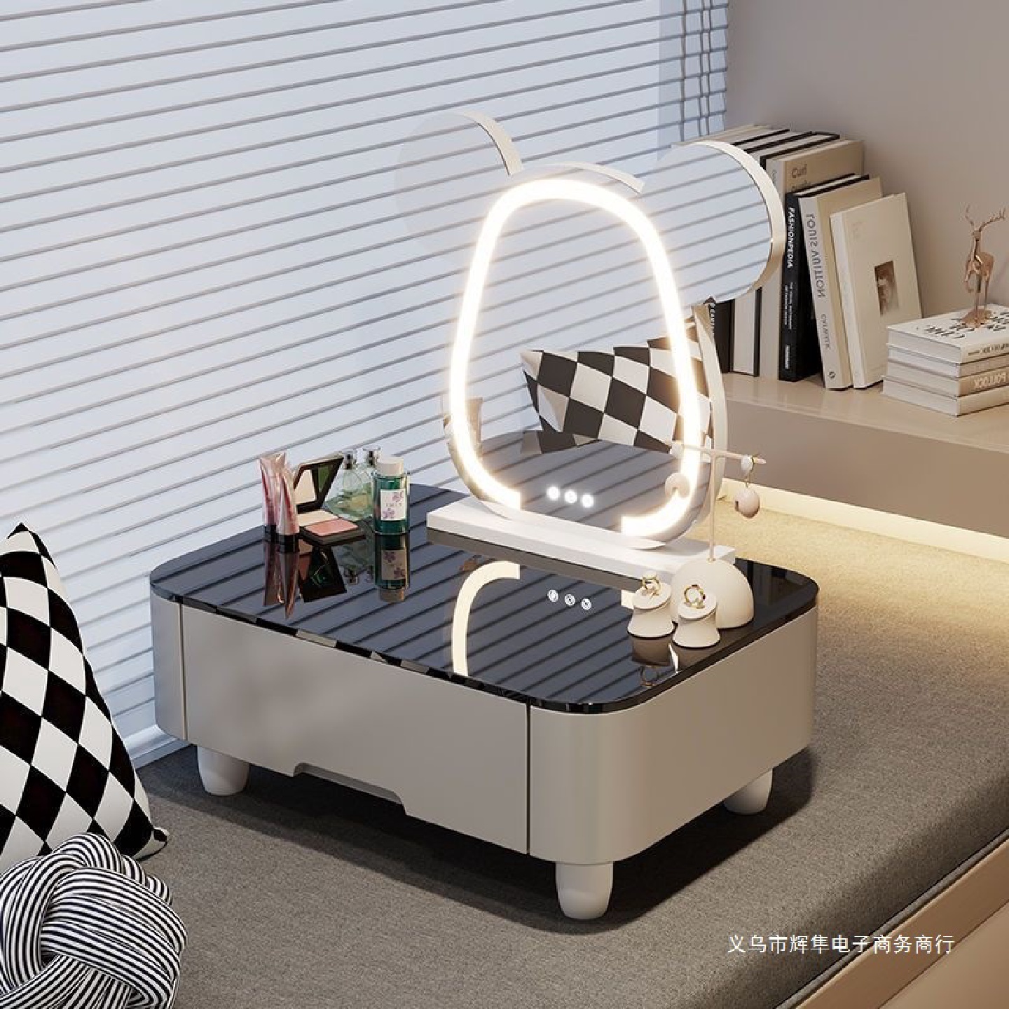 卧室多功能网红ins一体迷你轻奢家居收纳柜化妆桌户型化妆台