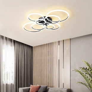 吸顶客厅灯简约现代圆环形大厅简约大气家用轻奢创意LED灯具