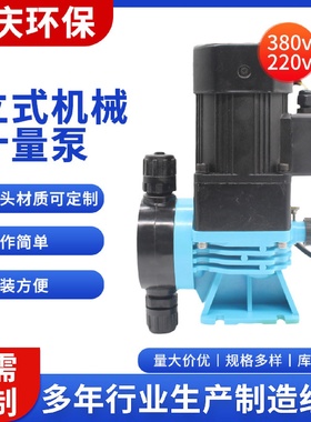 立式机械计量泵加药装置配套0-120L立式隔膜式计量泵单吸式