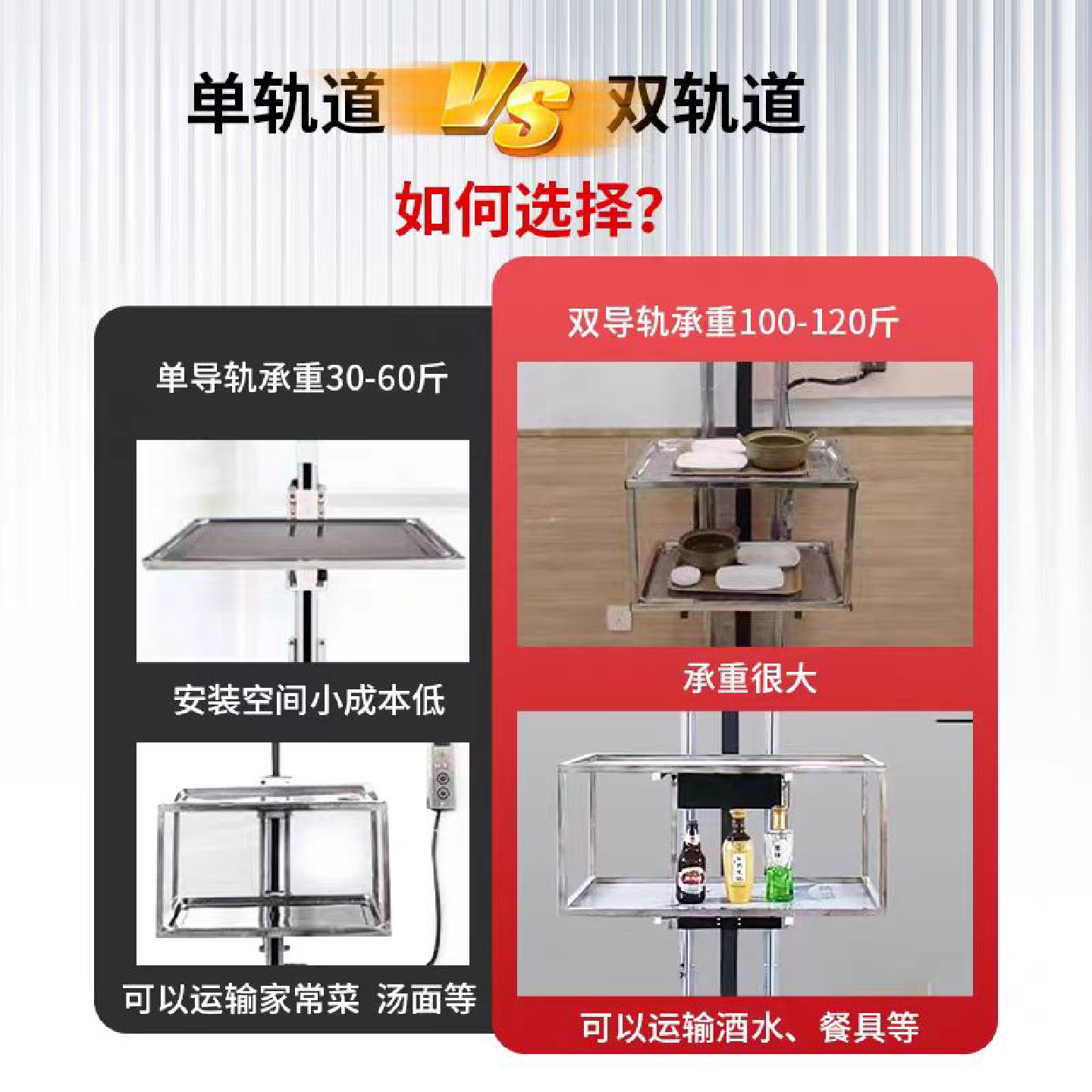 j8酒店双轨餐梯简易上菜传菜机传菜电梯升降机厨房小型送菜饭店g3