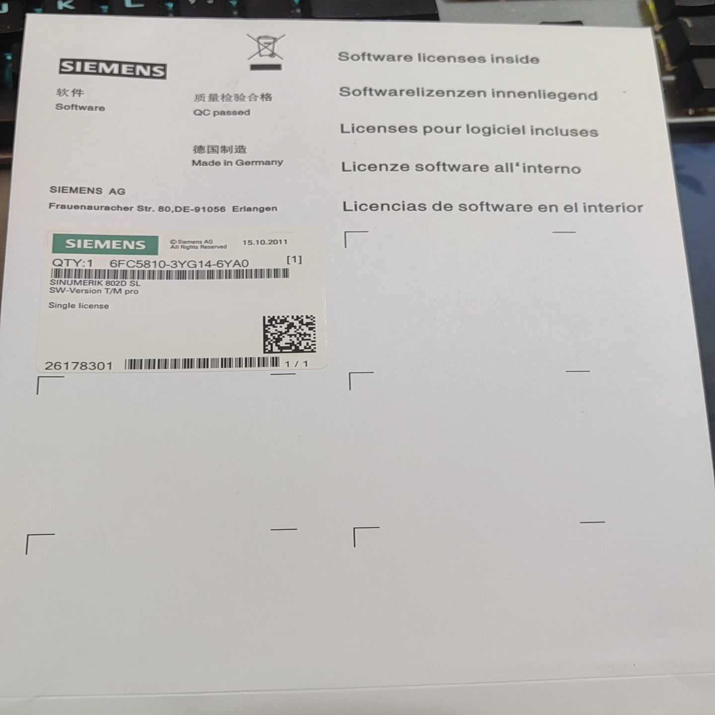 询价~6FC5810-3YG14-6YA0802D SL内存