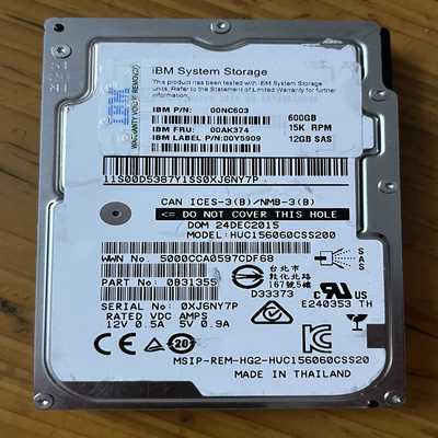 IBM-00AK374SAS15K2.5寸600GB【博航商行】
