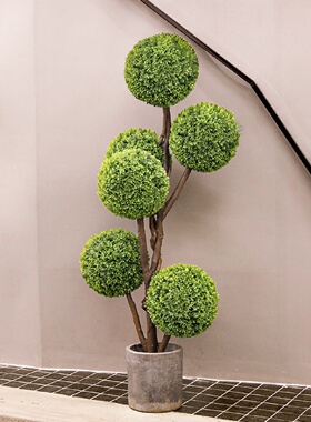 仿生绿植仿真植物室内大型创意假花仿真花客厅米兰球盆景摆件装饰