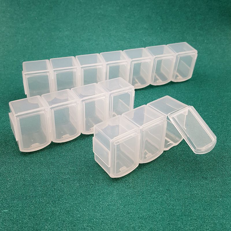 日式便携4格可拆分单格药盒子 随身迷你药丸收纳盒保健药分