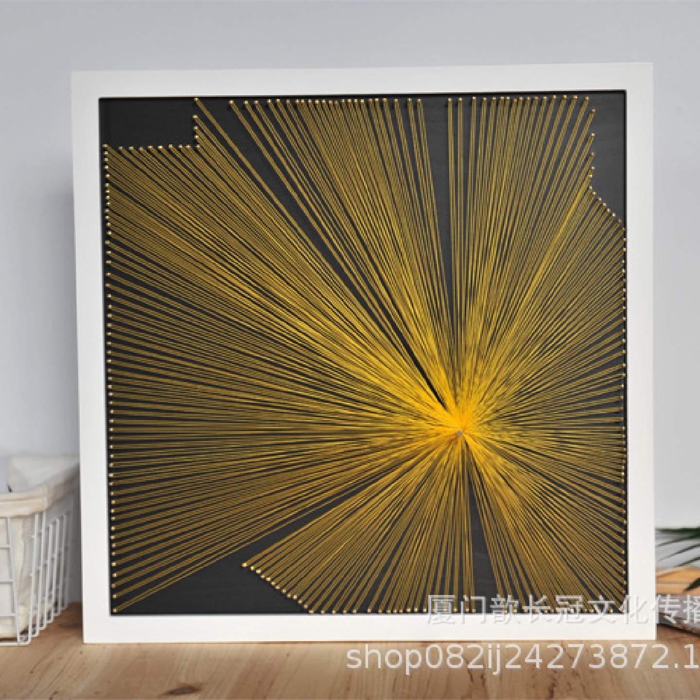 diy材料包书房礼物绕线画创意客厅背景墙装饰画手作钉子画