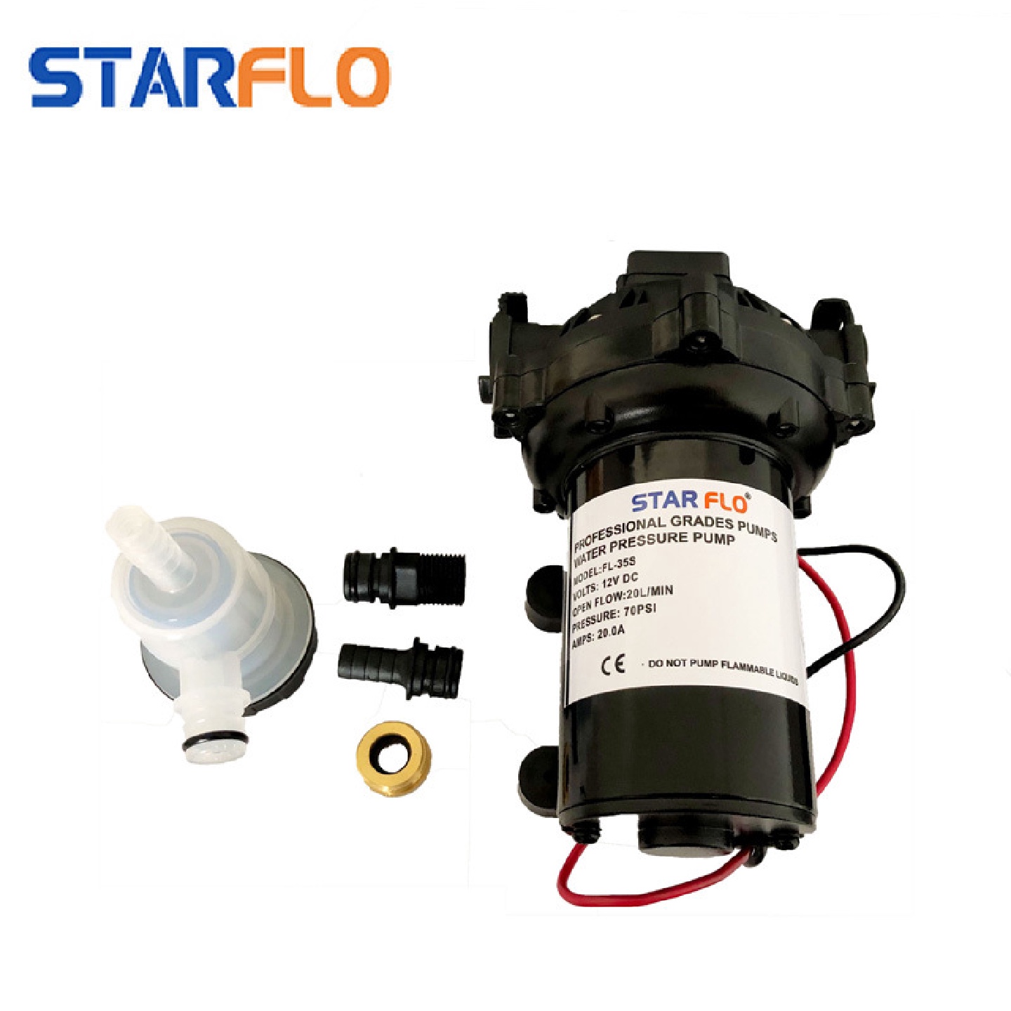 清洗套装12v24v直流5隔膜泵房车泵游艇泵增压泵自吸泵高压清洗泵