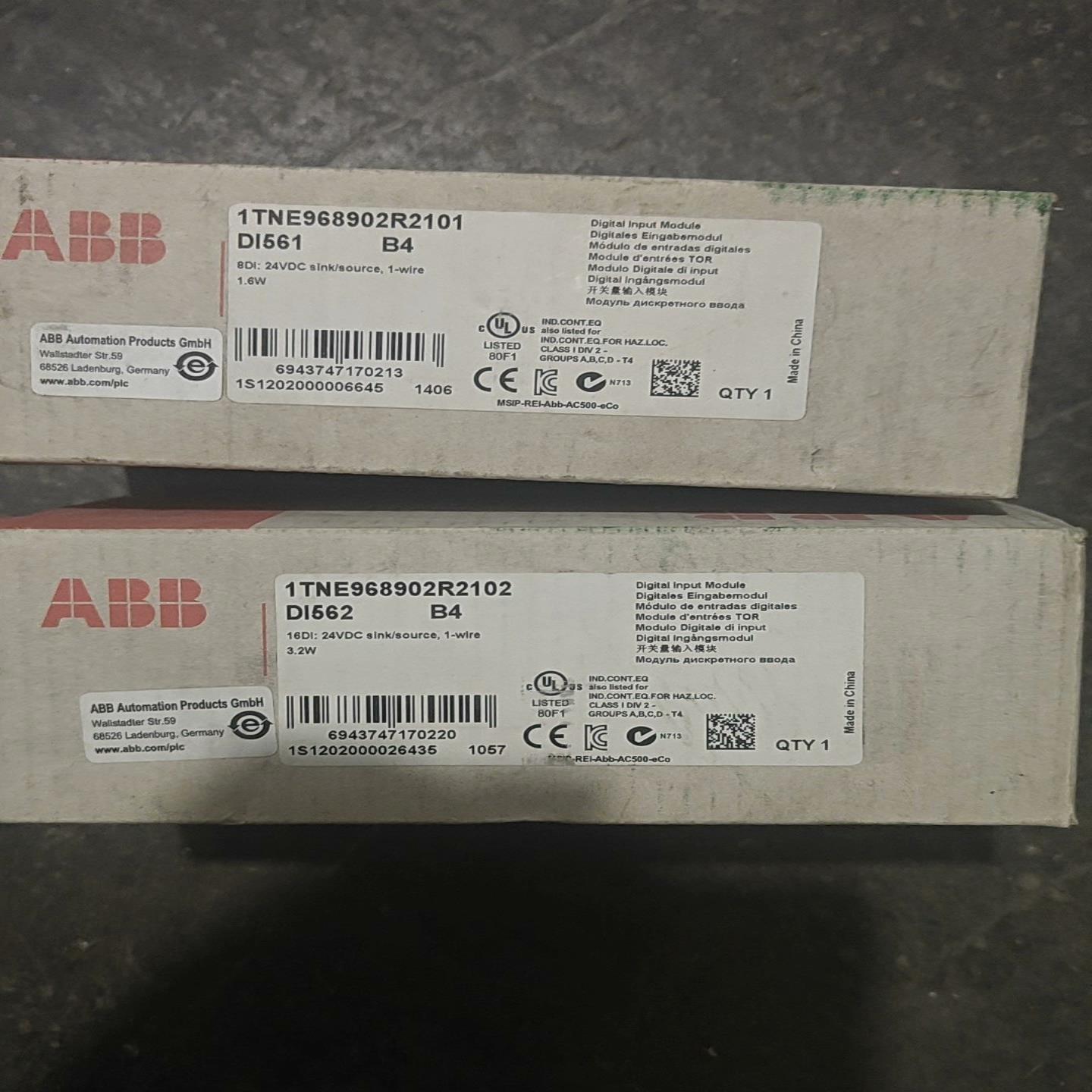 咨询-ABB数字输入模块DI561和DI562,型号1TNE9
