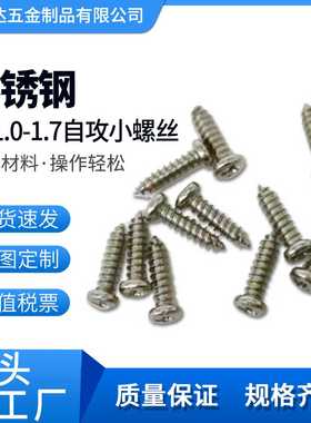 自攻螺丝钉304不锈钢自攻小螺丝PA1.0-1.7精密圆头螺丝钉电子钉