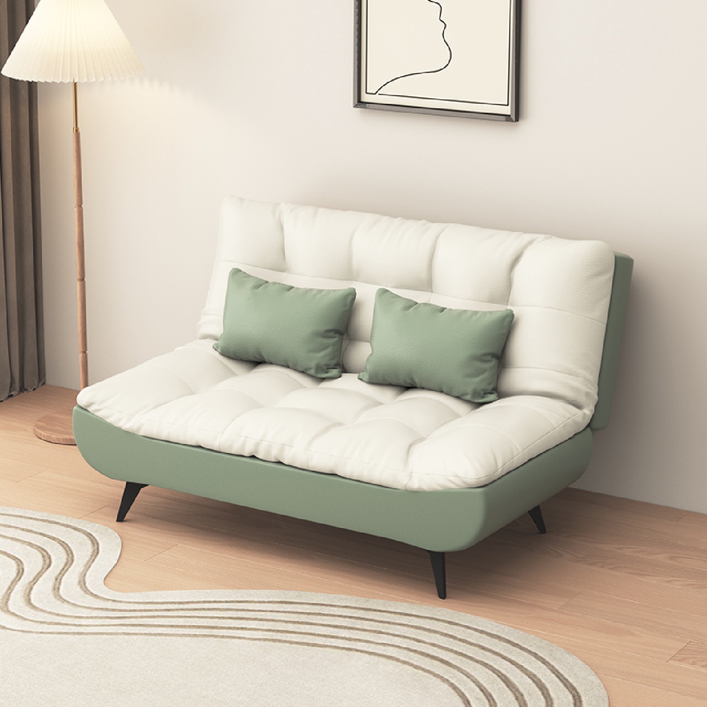 my双人沙发小户型客厅卧室小沙发单人公寓出租房懒人简易小型沙发