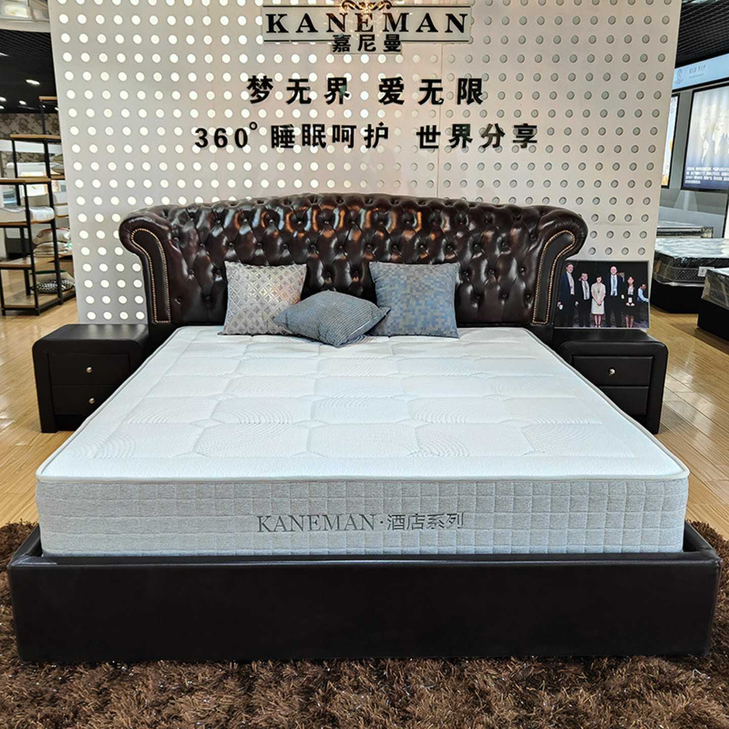 嘉尼曼北方地区热销酒店款零压房记忆棉独立静音弹簧床垫防螨