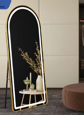 地穿衣镜子LED智能穿衣镜带灯可挂墙免安装落地镜服装店发店包邮