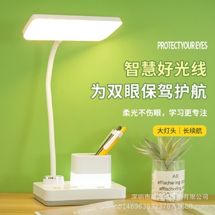 LED护眼充电台灯夜灯多种功能白光暖光任意切换双锂电充插俩用