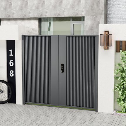 铁艺庭院大门现代别墅单双开门不锈钢简约花园入户门农村自建房门