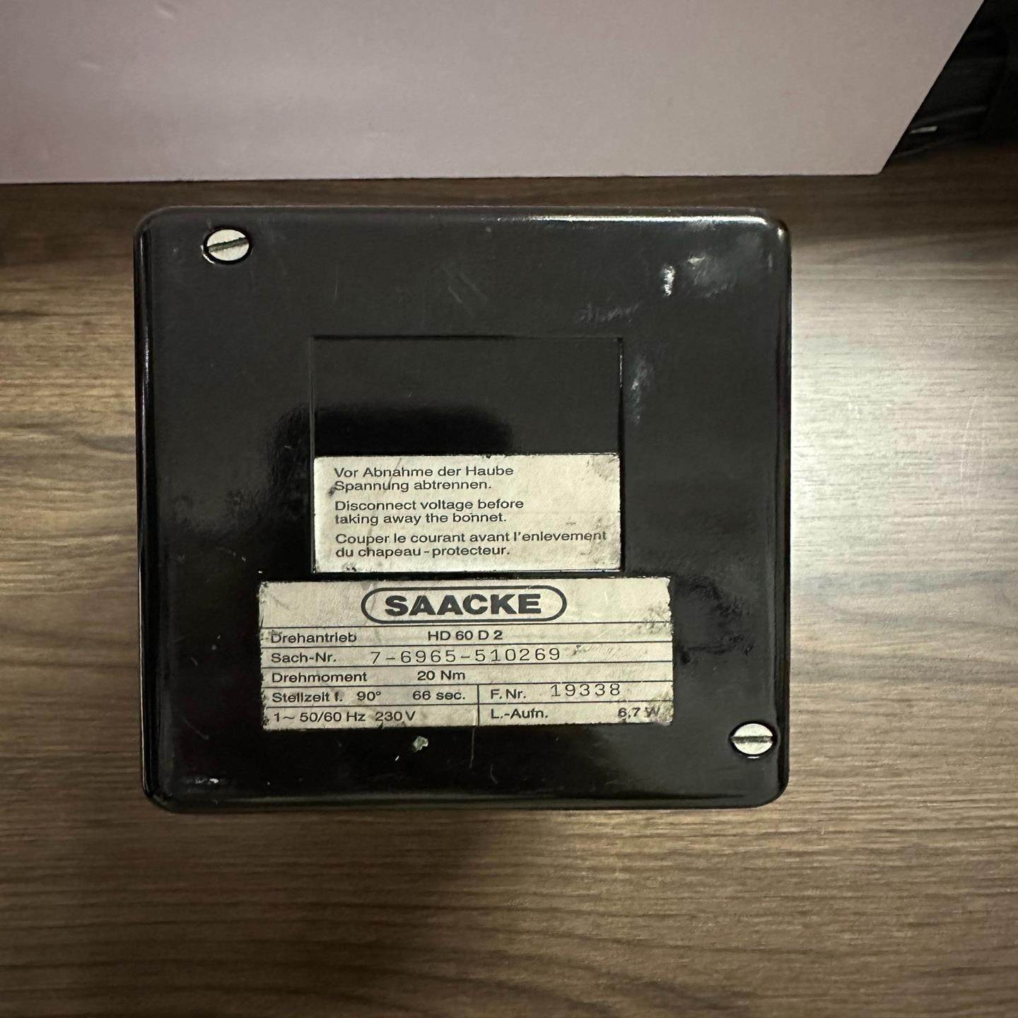 (工仔机械）Saacke HD 60 D2，伺服马达，备件，功能正常