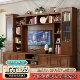 现代中式 实木电视背景墙柜大容量储物电视柜经济型客厅家具影视柜