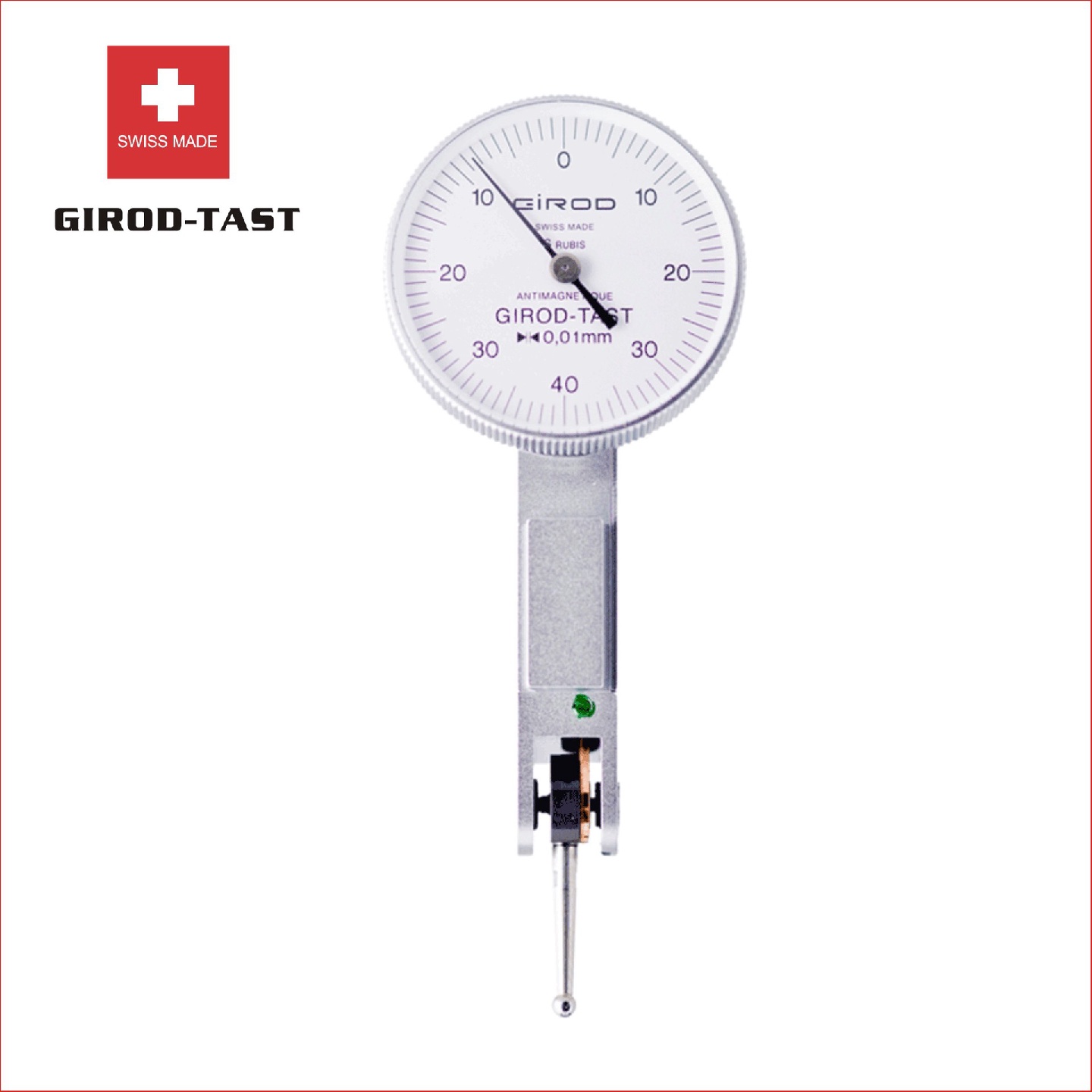 瑞士基诺GIROD-TAST0.01mm0.8高精进口杠杆百分表GT12521452