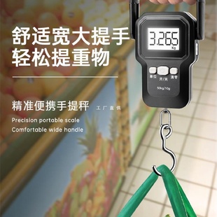 高精度家用快递称小秤弹簧称小型 手提电子秤勾勾称50kg便携式