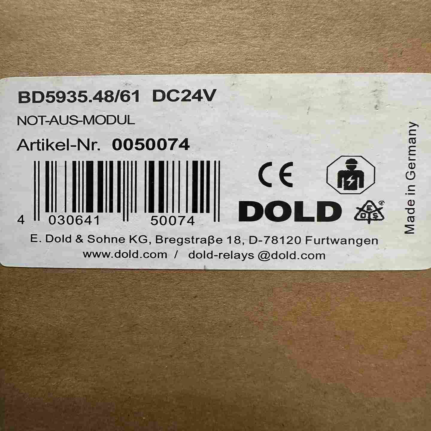 议价全新原装德国多德安全继电器BD5935.4J8/61DC2现货/维修