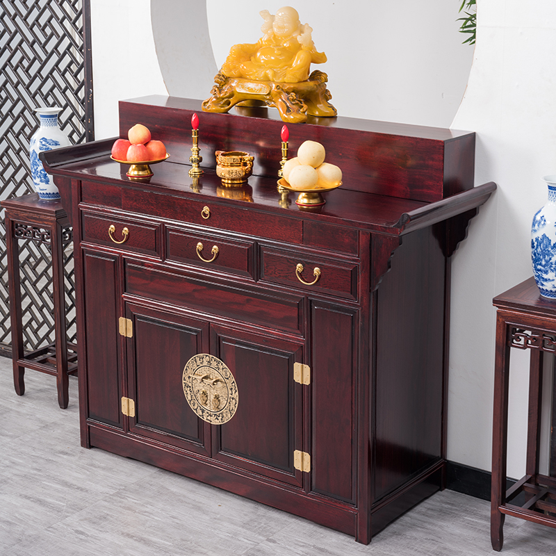 实木贡台桌仿古中堂佛龛立柜家用储物条香案观音供奉神位柜