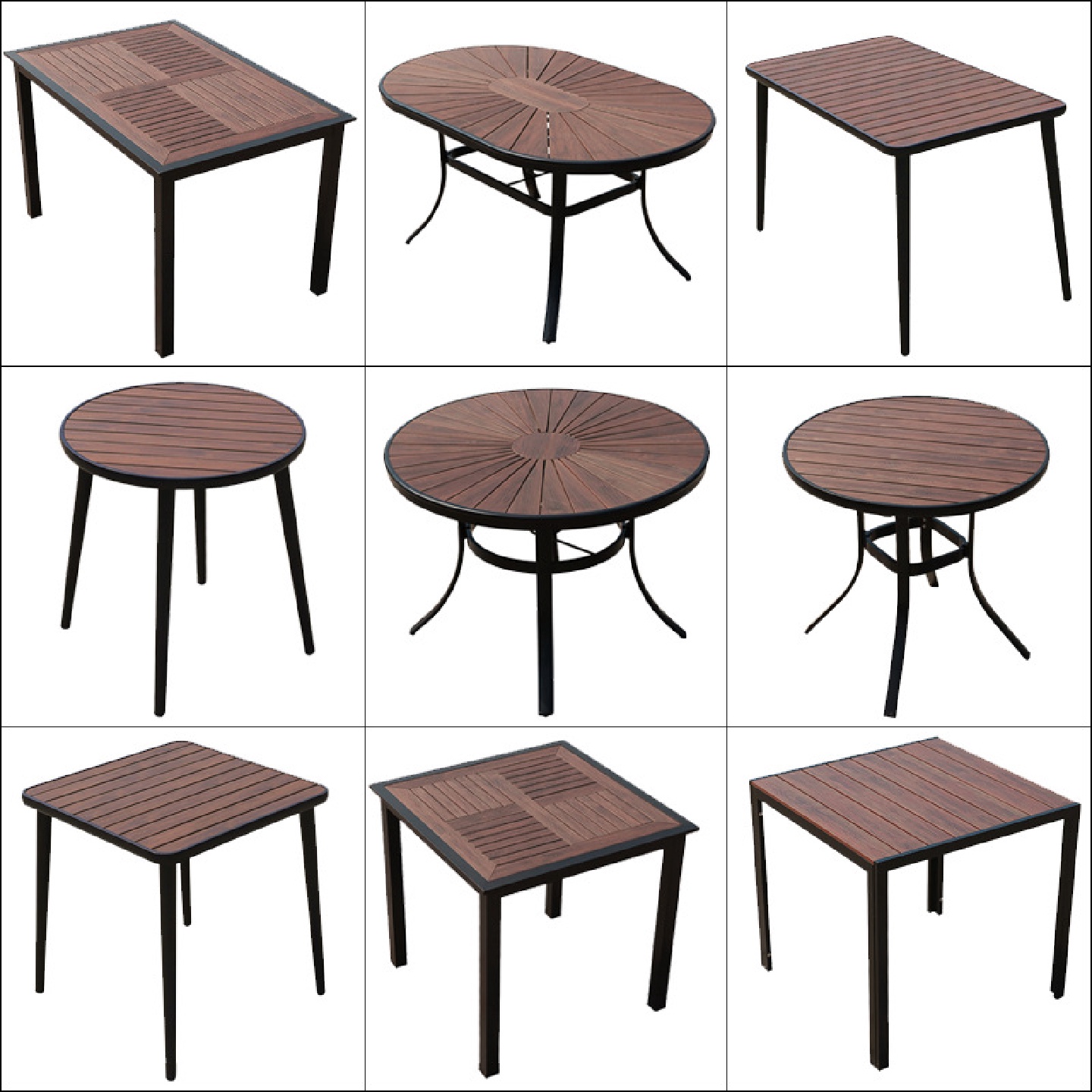 户外塑木桌椅组合庭院花园室外餐桌套装露天露台座椅休闲餐椅椅子