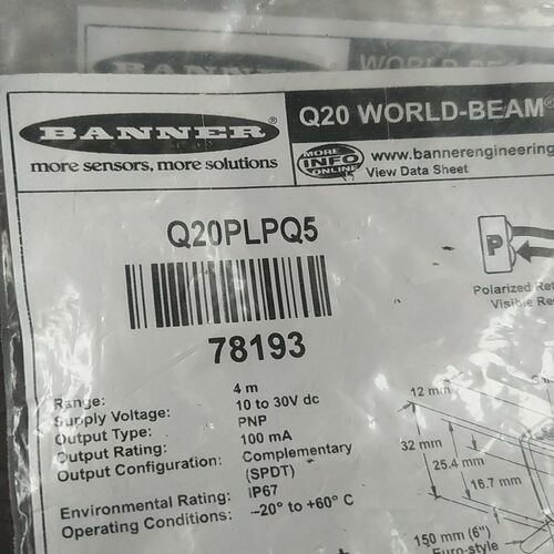 Q20PLPQ5美国邦纳传感器（电子设备）